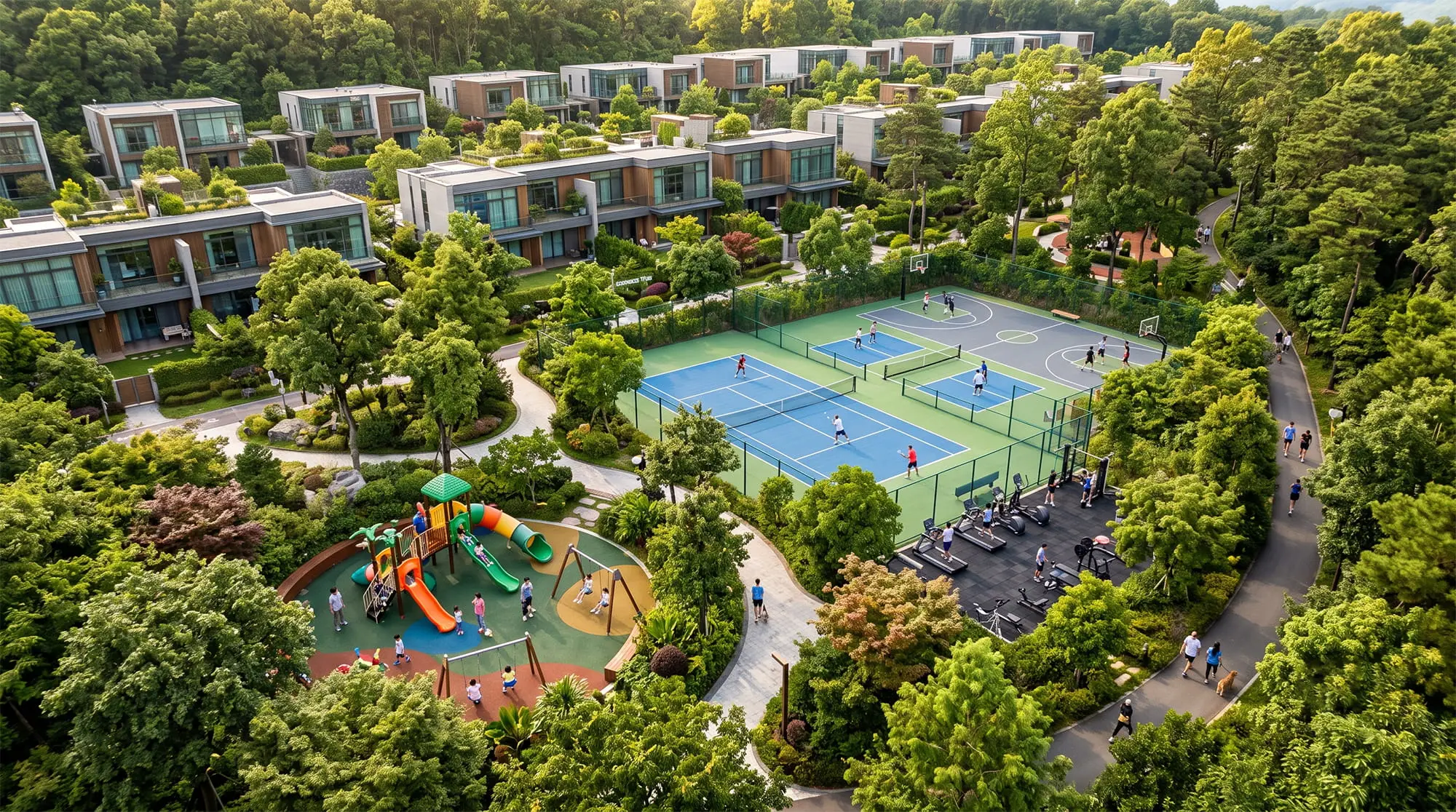 Phối cảnh Kid Island và khu thể thao đa năng tại Forestia Park